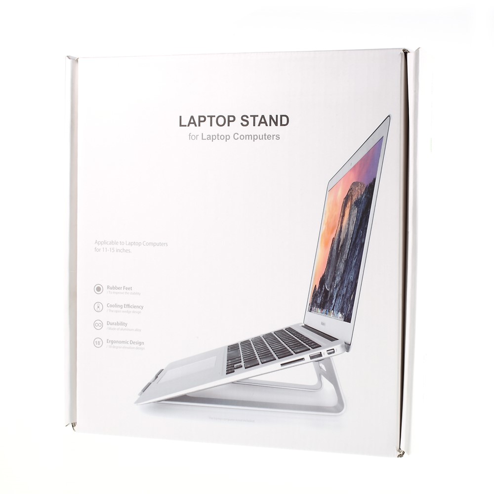 Aluminum Alloy Laptop Holder Stand Desktop Notebook Heat Dissipation Bracket - Silver-11