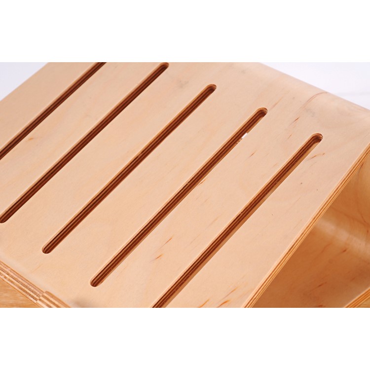 SAMDI Wood Laptop Desktop Table Stand Para Macbook Pro 15.4 Inch Disipación De Calor - Caqui-11