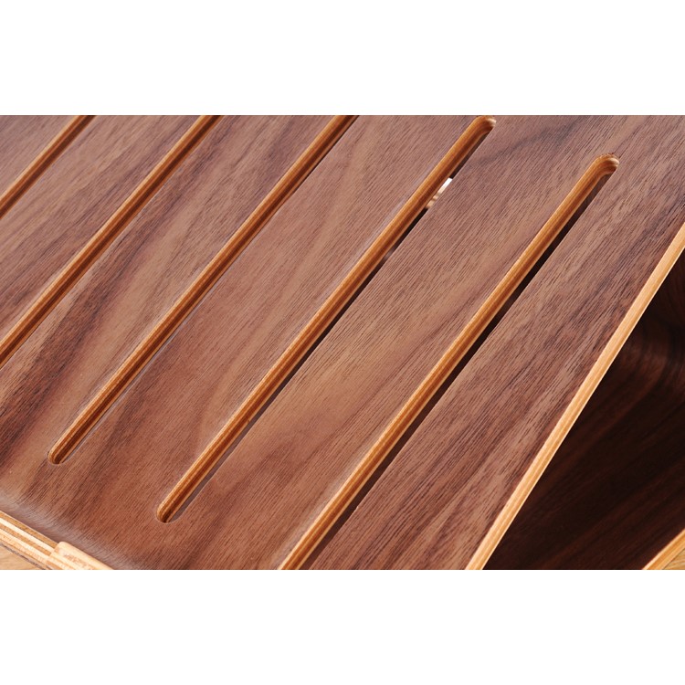Support de table pour ordinateur portable SAMDI Wood pour MacBook Pro Dissipation de chaleur de 15,4 pouces - marron-10