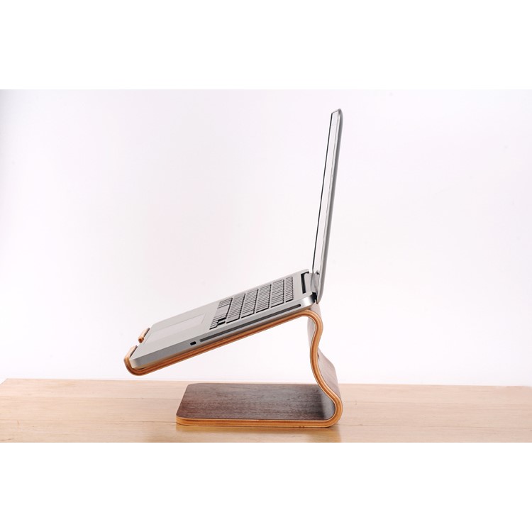 Support de table pour ordinateur portable SAMDI Wood pour MacBook Pro Dissipation de chaleur de 15,4 pouces - marron-3