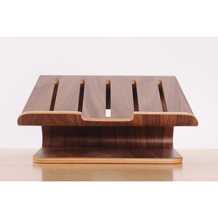 Support de table pour ordinateur portable SAMDI Wood pour MacBook Pro Dissipation de chaleur de 15,4 pouces - marron-6