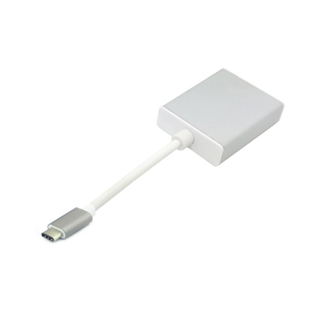 USB-C USB 3.1 Tipo C a VGA 1080p Cable Adaptador HDTV Para 2015 Nuevo Macbook de 12 Pulgadas - Color Plata