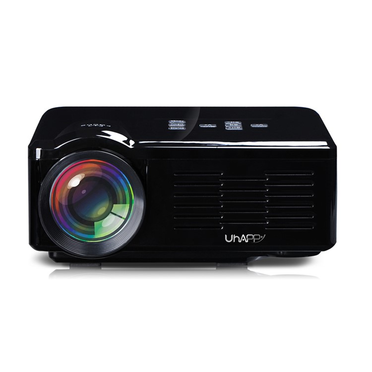 UHAPPY U35 Mini HD LED Projektor Unterstützung 3D HDMI VGA SD-Karte - Schwarz-5