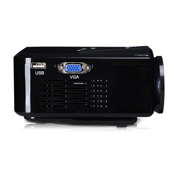 UHAPPY U35 Mini HD LED Projektor Unterstützung 3D HDMI VGA SD-Karte - Schwarz-6