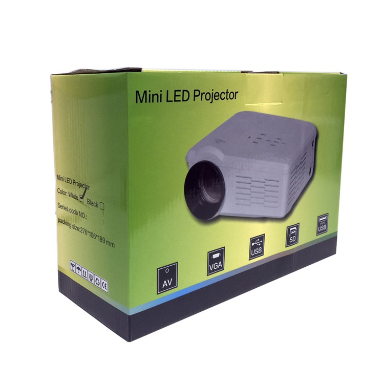 UHAPPY U35 Mini HD LED Projektor Unterstützung 3D HDMI VGA SD-Karte - Schwarz-9