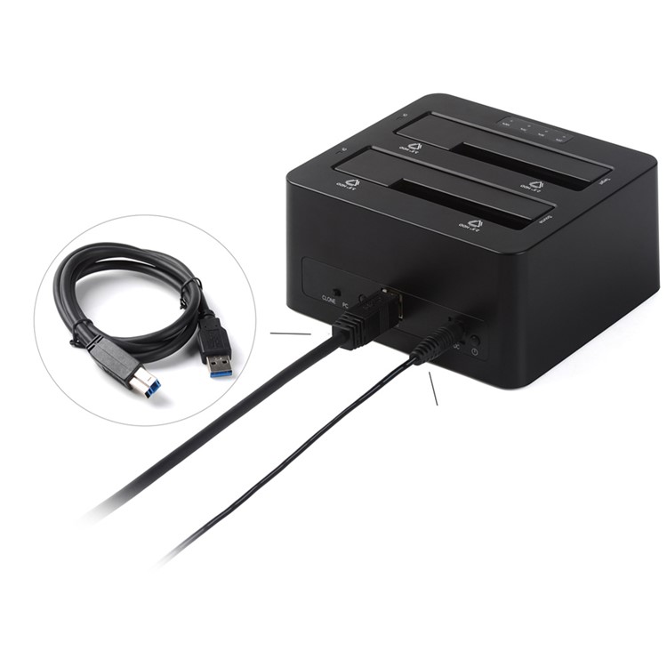 ORICO Professional 2-bay USB3.0-Festplatten-Dockingstation Für 2,5 / 3,5-Zoll-HDD / SSD Mit Klonfunktion (6629us3-c) - AU-Stecker-8