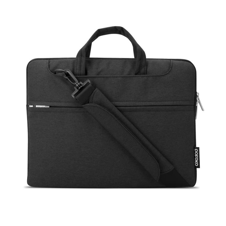 POFOKO Seattle Single Shoulder Laptop Sleeve Bag for iPad Pro MacBook Air Pro 13.3 inch - Black-1