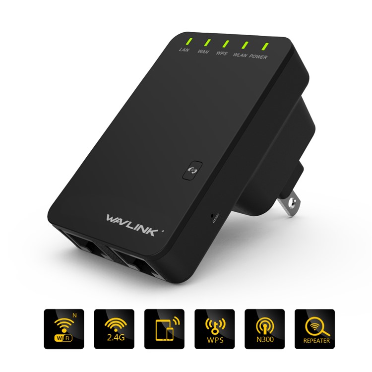 WAVLINK WL-WN523N2 300Mbps N300 WiFi Router/Access Point Wireless Range Extender WiFi Booster Signal Amplifier 802.11n/b/g - EU Plug-1