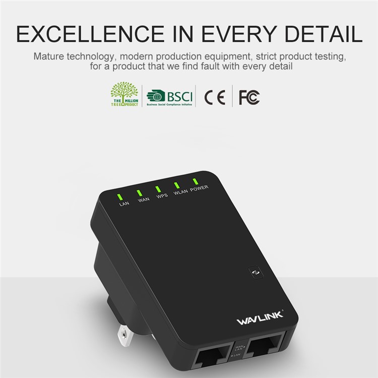 WAVLINK WL-WN523N2 300Mbps N300 WiFi Router/Access Point Wireless Range Extender WiFi Booster Signal Amplifier 802.11n/b/g - EU Plug-12