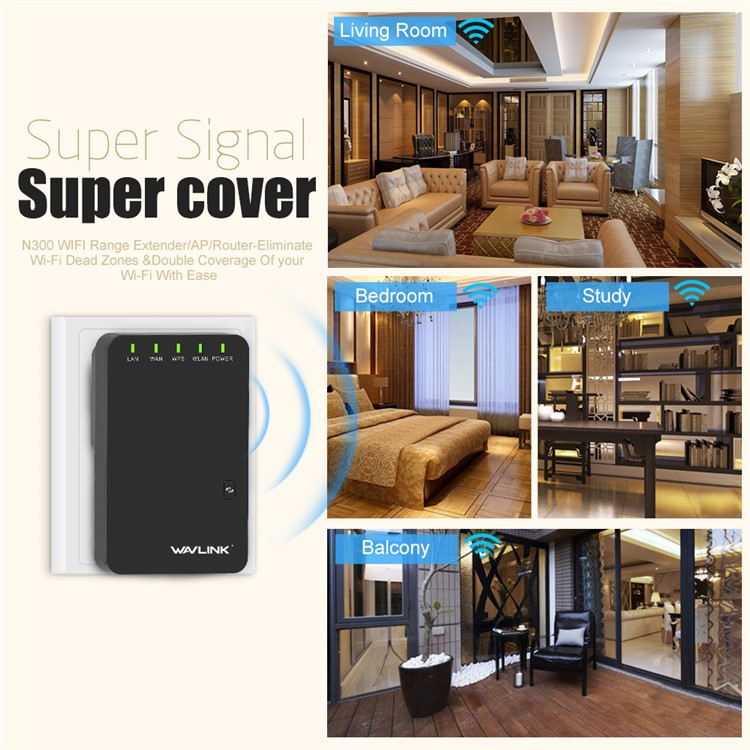 WAVLINK WL-WN523N2 300Mbps N300 WiFi Router/Access Point Wireless Range Extender WiFi Booster Signal Amplifier 802.11n/b/g - EU Plug-13