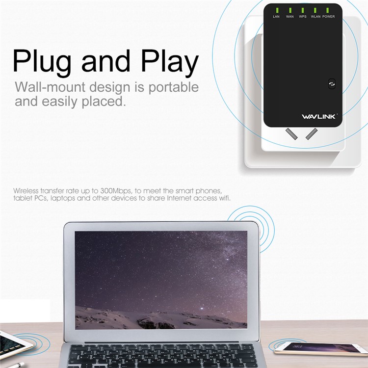 WAVLINK WL-WN523N2 300Mbps N300 WiFi Router/Access Point Wireless Range Extender WiFi Booster Signal Amplifier 802.11n/b/g - EU Plug-15