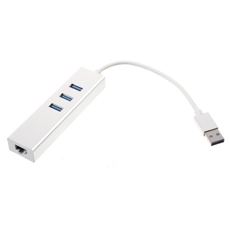 USB 3.0 to RJ45 10/100/1000Mbps Gigabit Ethernet Network Lan Adapter with 3 USB Ports-1