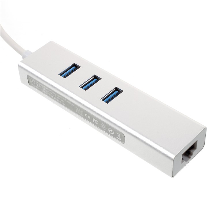 USB 3.0 to RJ45 10/100/1000Mbps Gigabit Ethernet Network Lan Adapter with 3 USB Ports-4