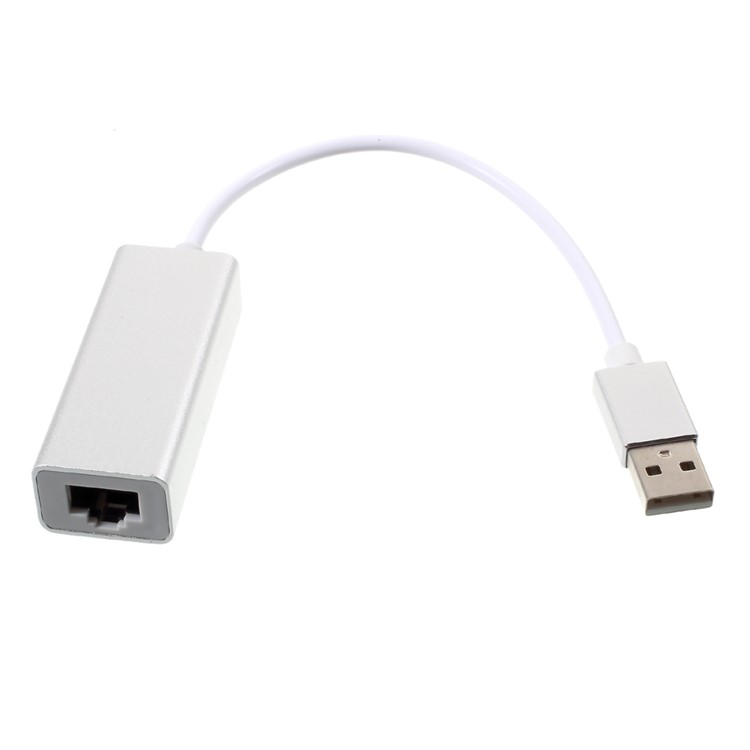 Adaptateur Ethernet USB 2.0 À 10 / 100mbps Réseau RJ45 Lan Adaptateur Câblé - Couleur Argent-1