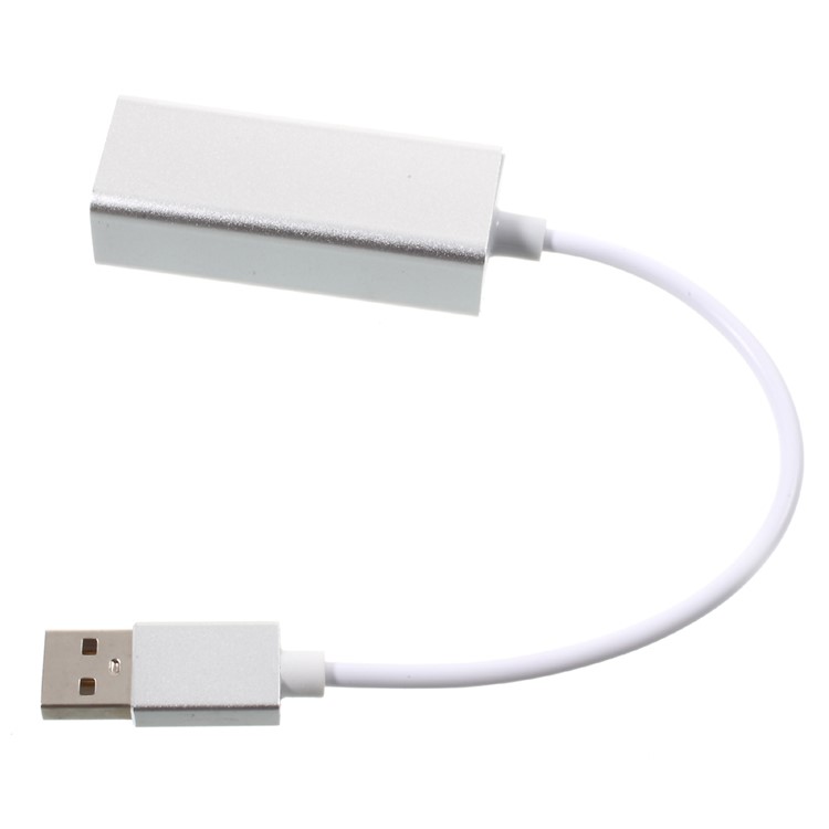 Adaptateur Ethernet USB 2.0 À 10 / 100mbps Réseau RJ45 Lan Adaptateur Câblé - Couleur Argent-2