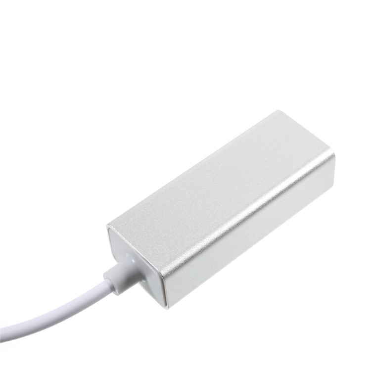 Adaptateur Ethernet USB 2.0 À 10 / 100mbps Réseau RJ45 Lan Adaptateur Câblé - Couleur Argent-3
