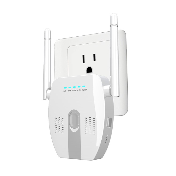 DC-01 300Mbps WiFi Router Wireless Repeater Booster Range Extender - White / EU Plug-11