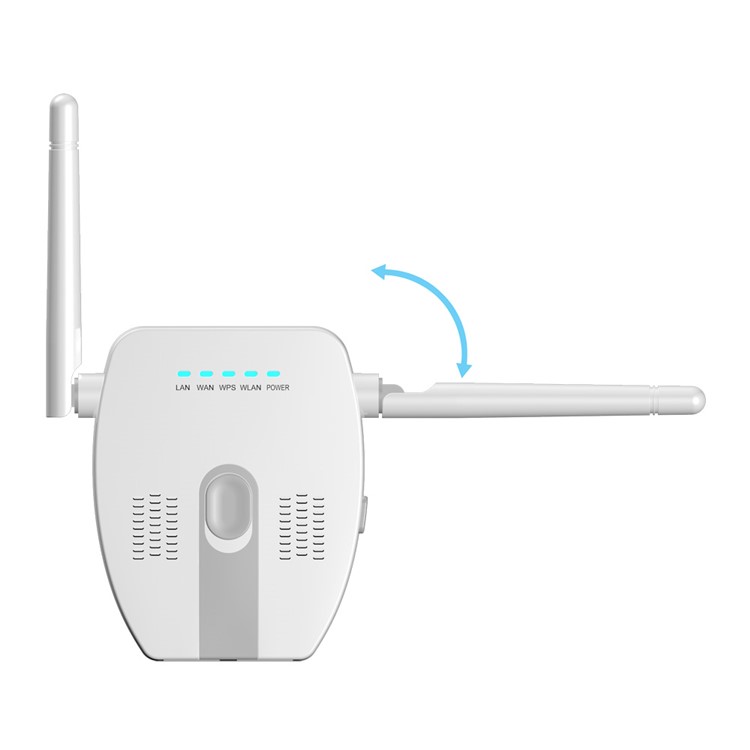 DC-01 300Mbps WiFi Router Wireless Repeater Booster Range Extender - White / EU Plug-3