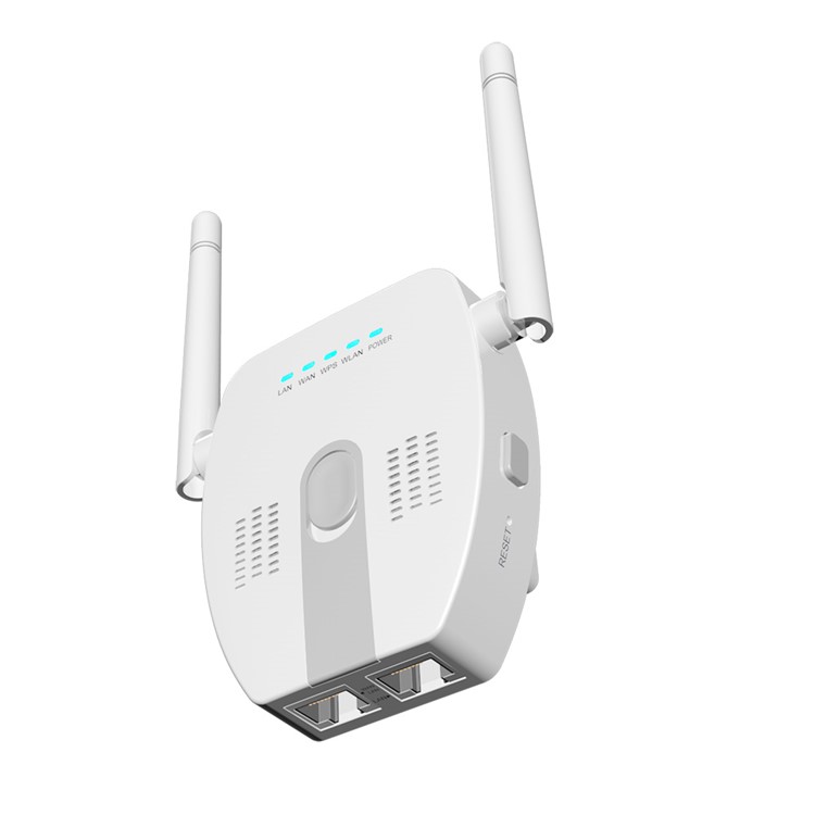DC-01 300Mbps WiFi Router Wireless Repeater Booster Range Extender - White / EU Plug-8