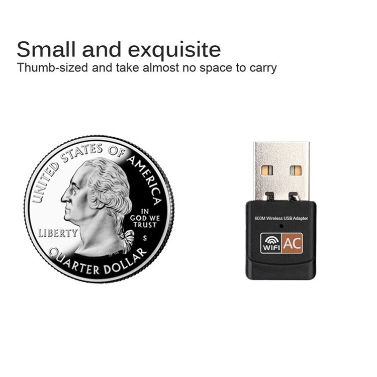 AC600 Portable 2.4/5.0G 600Mbps WIFI USB Adapter Dongle Wireless Network Card-14