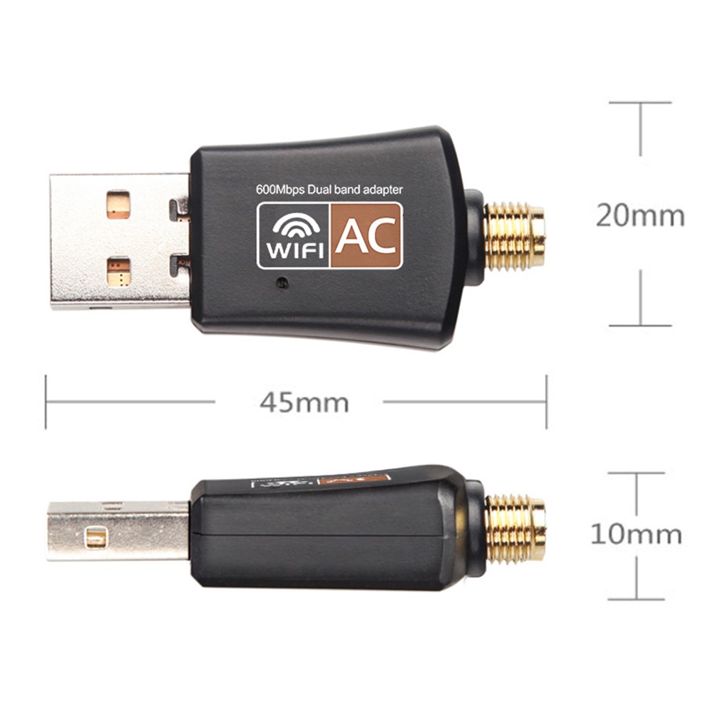 AC600M Dual Banda 2.4G/5G Adaptador de Antena WiFi USB Dongle Wifi Network Dongle