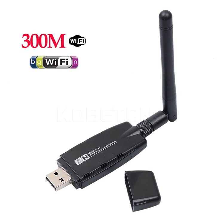 300Mbps WiFi USB Adapter Dongle Ethernet Network Card with Antenna-1