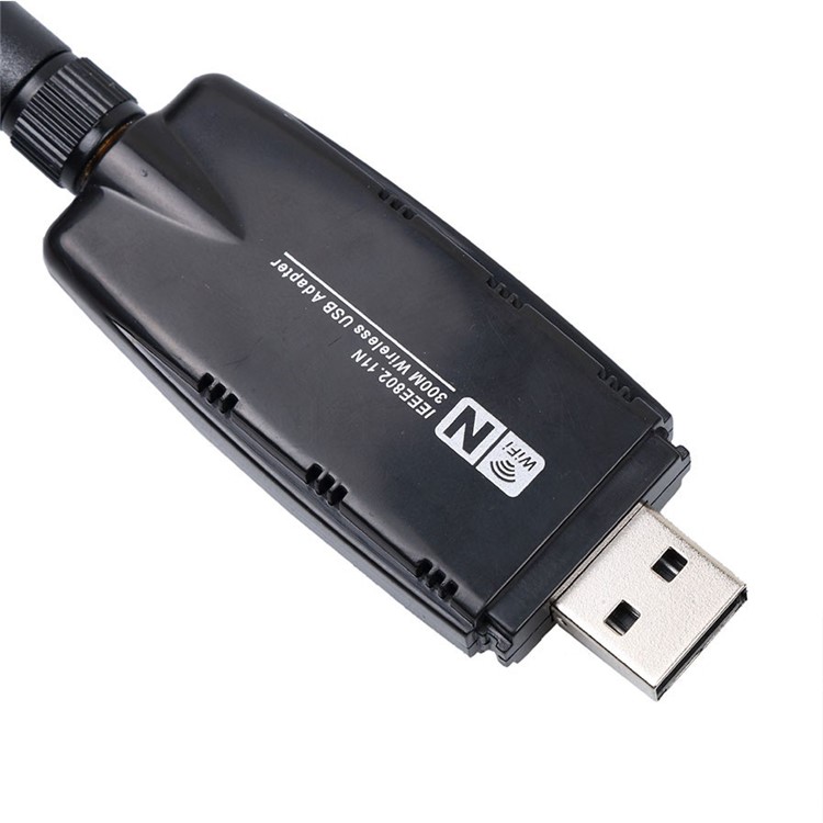 300Mbps WiFi USB Adapter Dongle Ethernet Network Card with Antenna-7