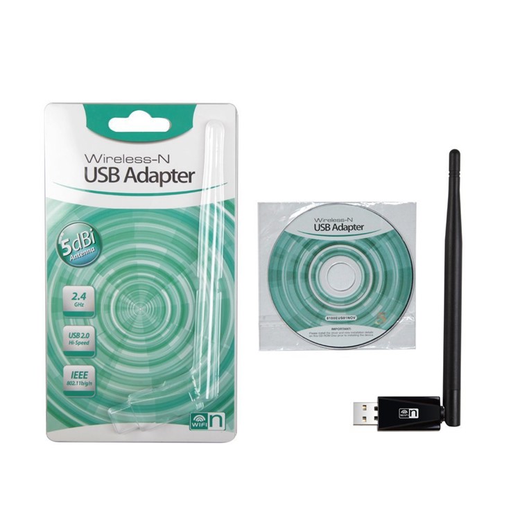 KR14DD 150Mbps 2.4G WiFi USB Adapter Dongle Ethernet Network Card with 5dBi Antenna-6
