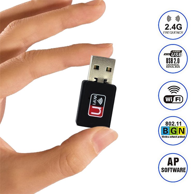Mini 150M 150Mbps USB Wifi Wireless Lan 802.11 b/g/n Adapter Ralink 5370 Chip-9