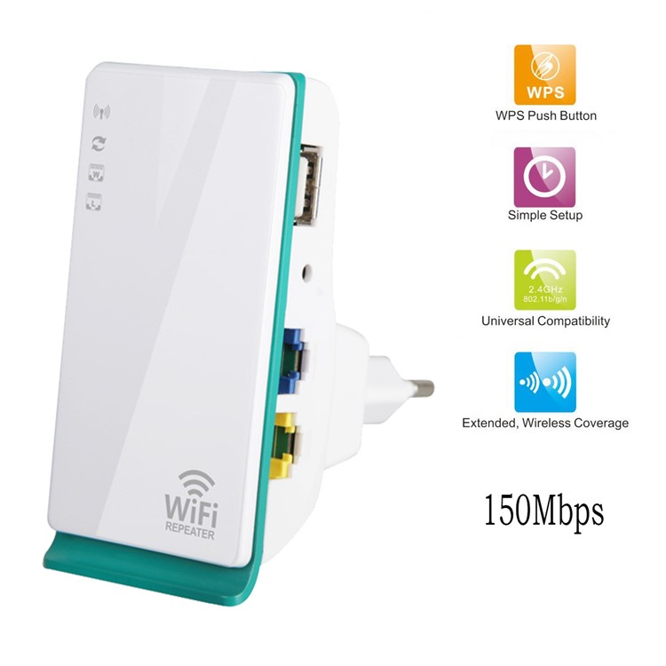 150mbps Dual Network Wireless Wifi Repeater Signal Verstärker Router Booster EU Stecker-1