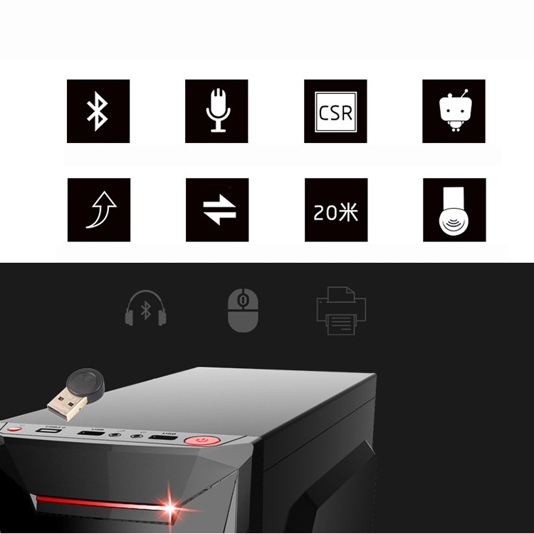 KR105BU Bluetooth Empfänger Desktop Bluetooth 4.0 Adapter 3 MB Übertragungsrate / 20m Übertragungsdistanz-8