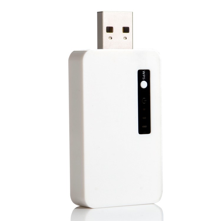 WF8300 300Mbps Mini USB Type Wireless WiFi Booster Signal Amplifier - White-4