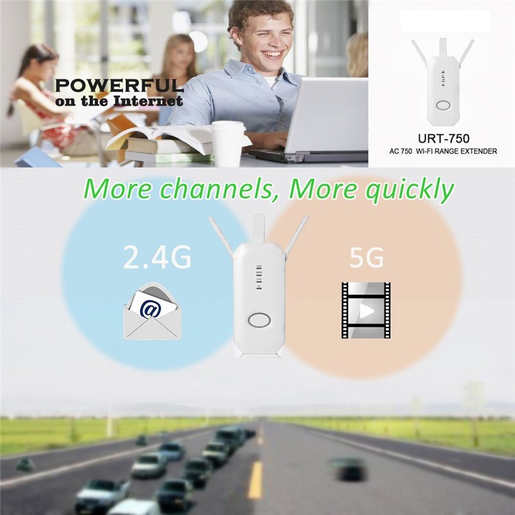 AC 750mbps 2,4 G / 5,8 G Dual Band Wifi Bereich Extender Wireless Router Repeater - EU-Stecker-12