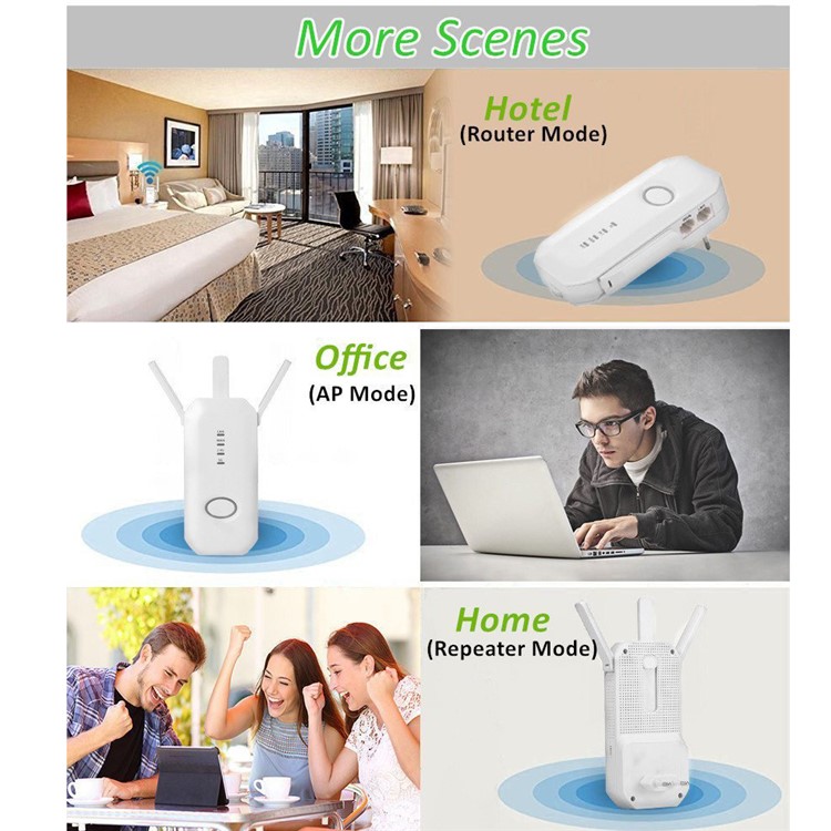 AC 750mbps 2,4 G / 5,8 G Dual Band Wifi Bereich Extender Wireless Router Repeater - EU-Stecker-15