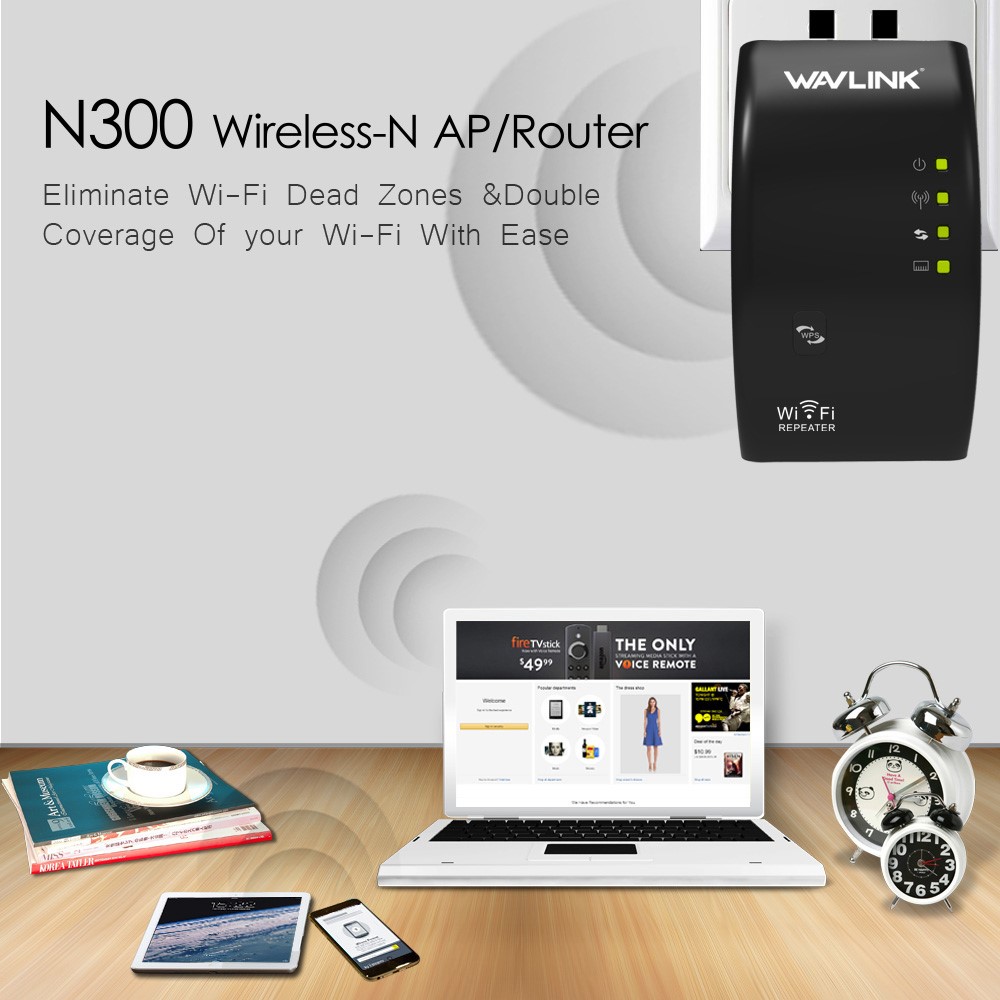 WAVLINK WL-WN518W2 Mini Wireless WiFi Repeater 300Mbps WiFi WLAN Range Extender Expander - EU Plug-13