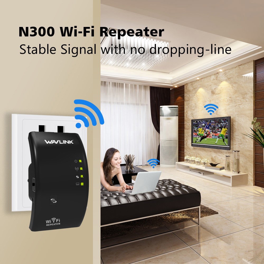 WAVLINK WL-WN518W2 Mini Wireless WiFi Repeater 300Mbps WiFi WLAN Range Extender Expander - EU Plug-9