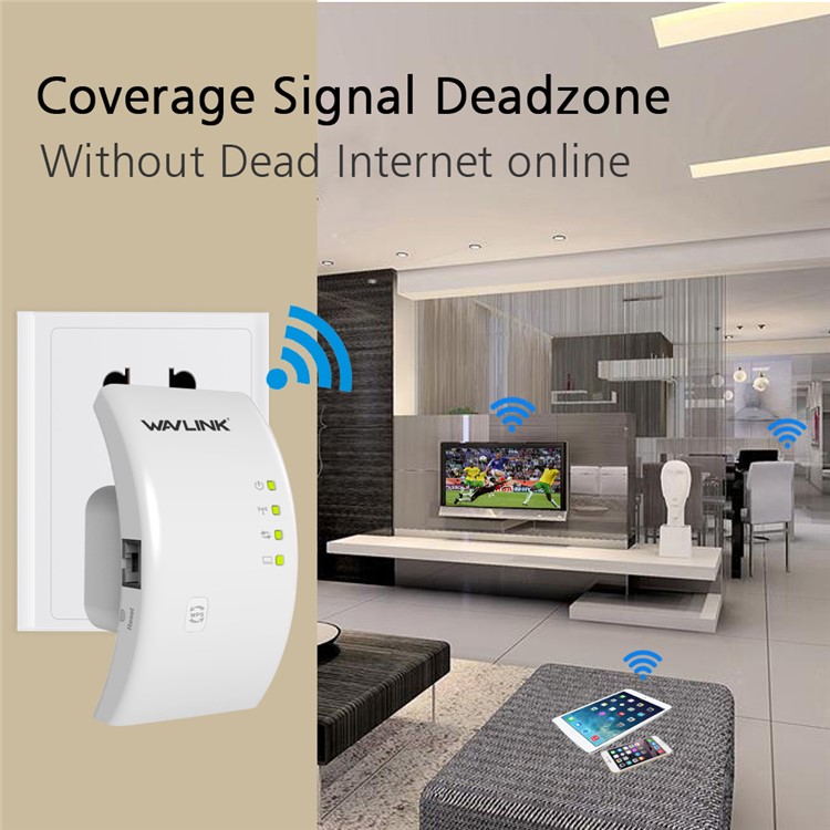 WAVLINK WL-WN518W2 Portable Mini Wireless WiFi Repeater 300Mbps WiFi WLAN Range Extender Expander - White / EU Plug-10