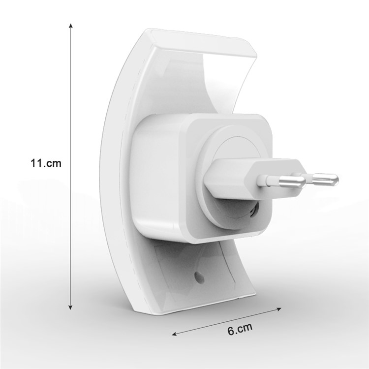 WAVLINK WL-WN518W2 Portable Mini Wireless WiFi Repeater 300Mbps WiFi WLAN Range Extender Expander - White / EU Plug-6