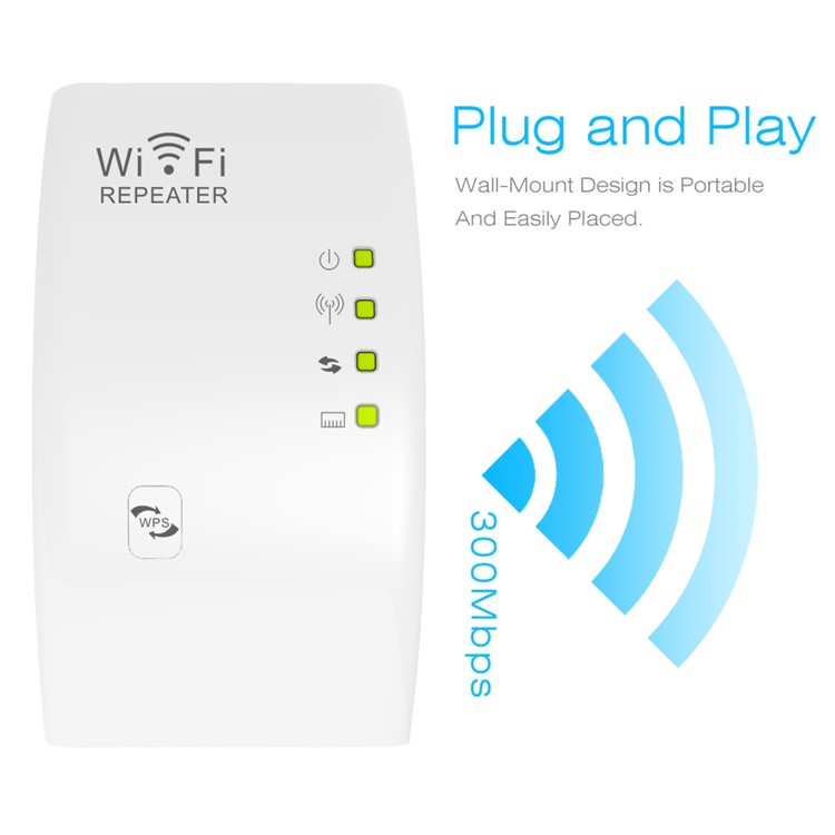 WAVLINK WL-WN518W2 Portable Mini Wireless WiFi Repeater 300Mbps WiFi WLAN Range Extender Expander - White / EU Plug-7
