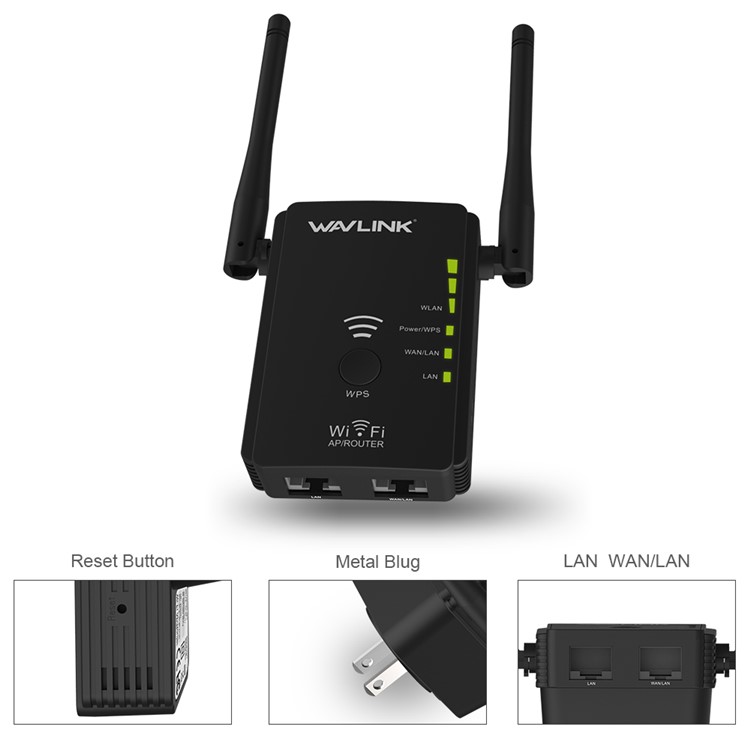 WAVLINK WL-WN578R2 N300 3-in-1 Mini WiFi Range Extender + Access Point