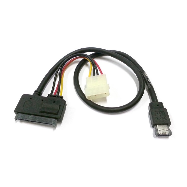 CY SA-087-0.5M PESATA + IDE to SATA22P Converter Cable-2