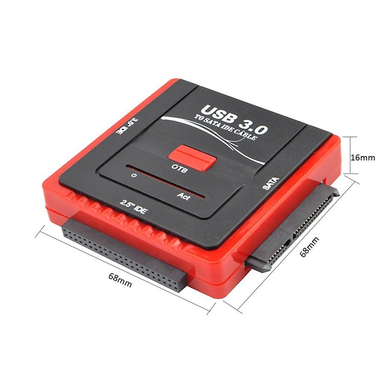 High Speed USB 3.0 to 2.5"/3.5" SATA/IDE HDD Adapter Cable with Power Supply - EU Plug-4