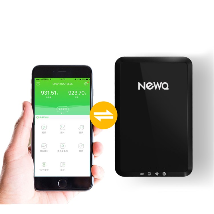 NEWQ F1 Wireless External Smart Hard Drive 2TB Cloud Storage-4