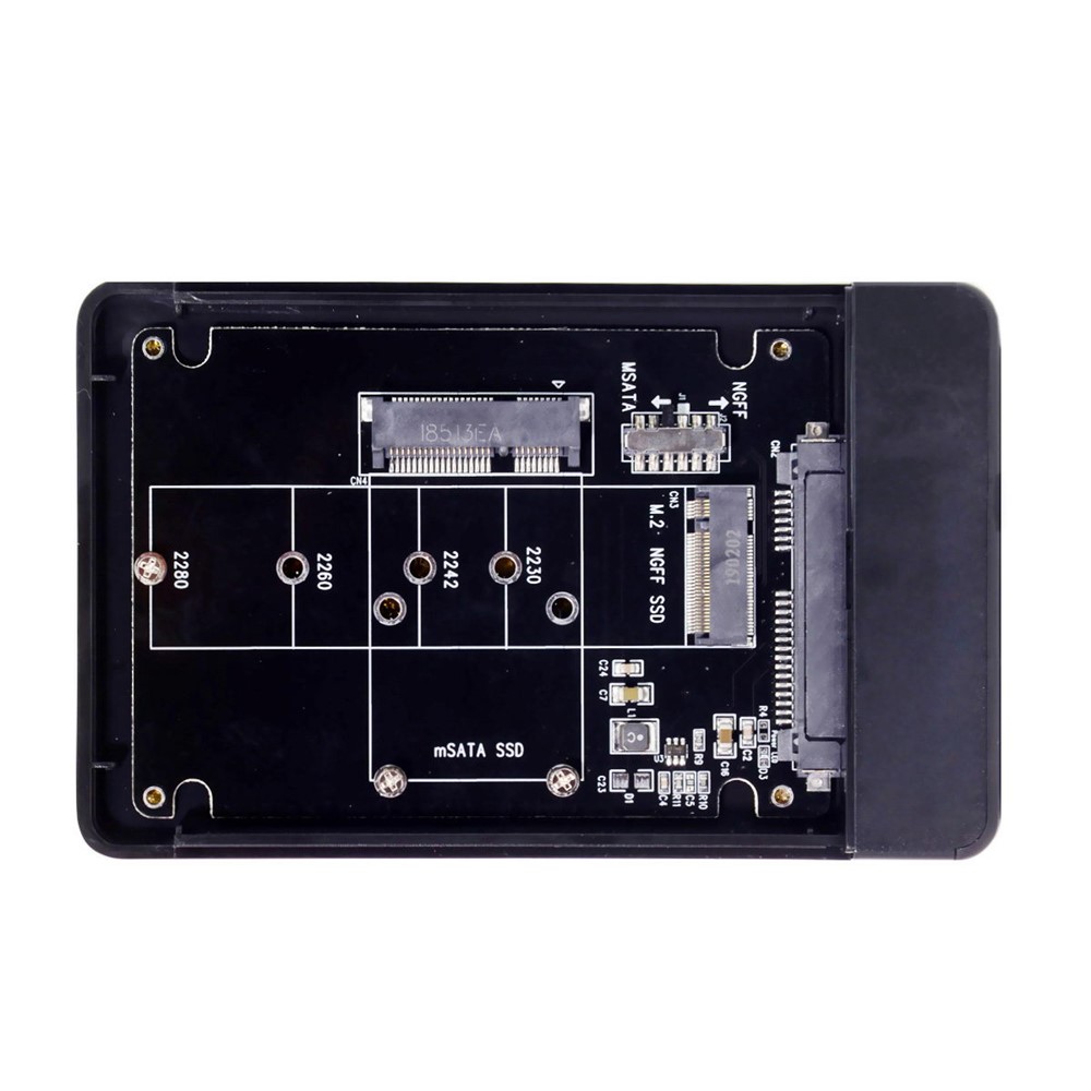 Combo M.2 NGFF B-key & SSD De Msata Para O Gabinete De Caixa De Conversor Tipo-c USB Com Interruptor-6
