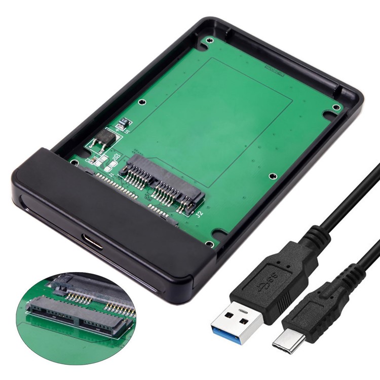 USB 3.1 Tipo-c USB-C Para 1.8 Polegadas Micro SATA 16 Pinos 7 + 9 SSD Para Gabinete De Disco Rígido Externo-1