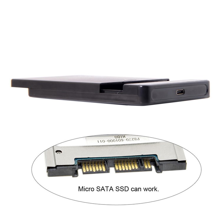 USB 3.1 Tipo-c USB-C Para 1.8 Polegadas Micro SATA 16 Pinos 7 + 9 SSD Para Gabinete De Disco Rígido Externo-11