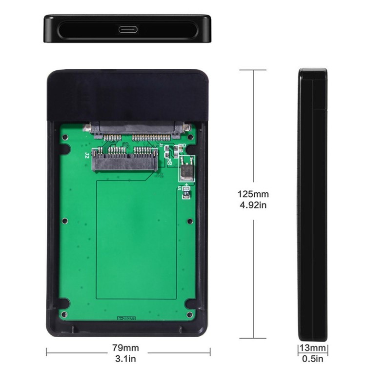 USB 3.1 Tipo-c USB-C Para 1.8 Polegadas Micro SATA 16 Pinos 7 + 9 SSD Para Gabinete De Disco Rígido Externo-9
