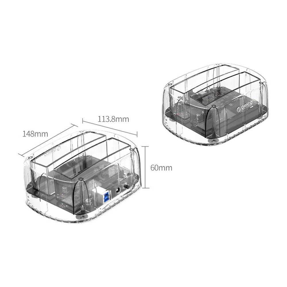 Oropo 6239U3 3,5 Polegadas HDD/SSD Duro Hard Dockking Estação USB 3.0 Dual-bay