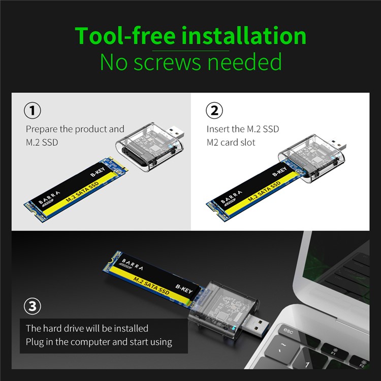 JMS578 USB3.0 SSD Solid State PCIE Protocol M.2 NGFF SATA Mobile Hard Disk Enclosure DM201SU-3