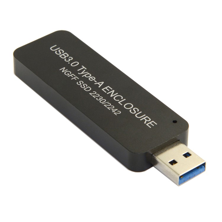 Retractable 42mm NGFF M2 B-key B/M-key SSD to USB 3.0 External PCBA Conveter Card Flash Disk Type - Black-1